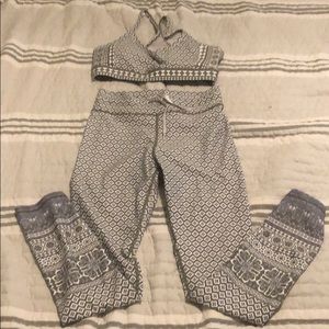 Leggings and sports bra